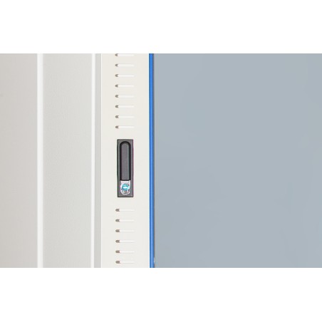 ARMADIO RACK 19" 42U (A)2055, (L)800, (P)1000 PORTA VETRO COLORE GRIGIO CON GUIDACAVI LATERALE