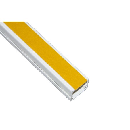 CANALINA PASSACAVI ADESIVA IN PVC MM 25X16 MT 2 CON COPERCHIO SCORREVOLE BIANCO