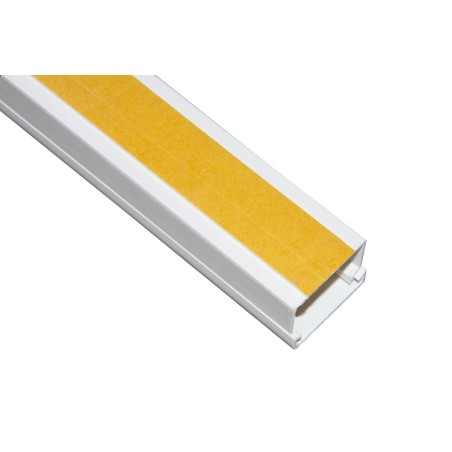 CANALINA PASSACAVI ADESIVA IN PVC MM 30X20 MT 2 CON COPERCHIO SCORREVOLE BIANCO