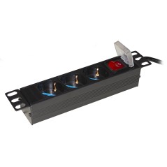 MULTIPRESA 3 PRESE ITA/SCHUKO PER ARMADI 10" CON CAVO SPINA ITALIANA E INTERRUTTORE