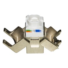 PRESA RETE KEYSTONE JACK RJ45 CATEGORIA 6A SCHERMATA TOOLESS CONTATTI DORATI 50 MICRON
