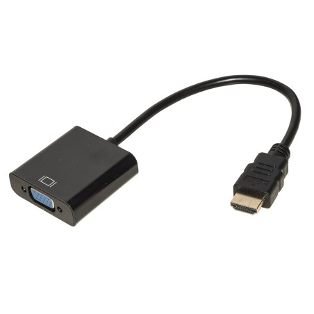 ADATTATORE HDMI® TIPO A MASCHIO A VGA FEMMINA CON PRESA AUDIO STEREO 3,5 MM