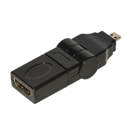 ADATTATORE MICRO HDMI® MASCHIO - HDMI® FEMMINA CON CONNETTORE INCLINABILE E RUOTABILE