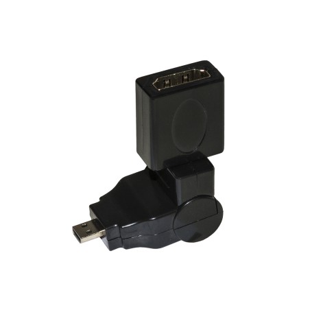 ADATTATORE MICRO HDMI® MASCHIO - HDMI® FEMMINA CON CONNETTORE INCLINABILE E RUOTABILE