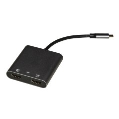 ADATTATORE USB-C MASCHIO - 2 PORTE HDMI® FEMMINA PER DUE VIDEO O TV