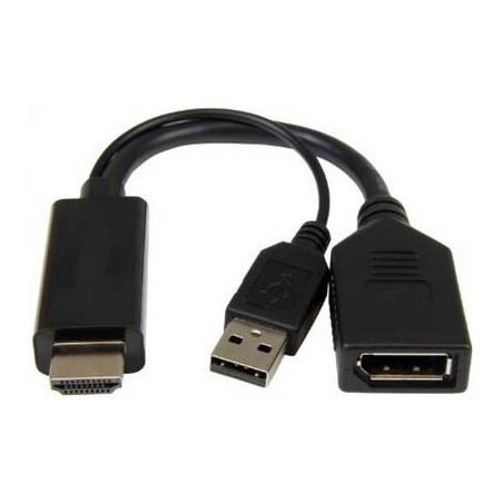 ADATTATORE ATTIVO HDMI MASCHIO - DISPLAYPORT 1.2 FEMMINA CON CONNETTORE USB 4K PER PC/NOTEBOOK HDMI® A VIDEO DISPLAYPORT