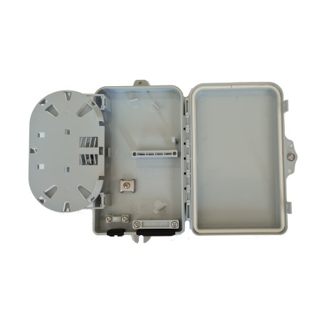 BOX DA ESTERNO 4 PORTE PER CONNETTORI FIBRA OTTICA SC SIMPLEX O LC DUPLEX PER APPLICAZIONI FTTH IP67