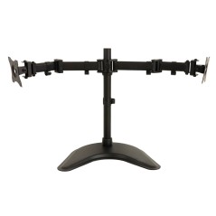 BRACCIO SUPPORTO DA TAVOLO CON BASE PER 2 MONITOR 13-27" FINO A 8 KG A 3 SNODI