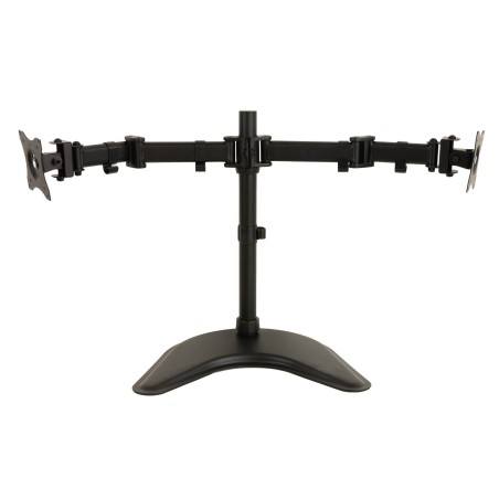 BRACCIO SUPPORTO DA TAVOLO CON BASE PER 2 MONITOR 13-27" FINO A 8 KG A 3 SNODI