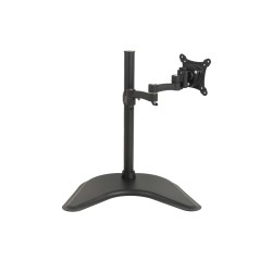 BRACCIO DA TAVOLO CON BASE PER VIDEO FINO A 15 KG DA 13 A 27" FINO A VESA 100X100 CON TRE SNODI