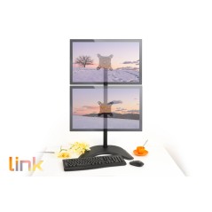 SUPPORTO DA TAVOLO CON BASE FINO A DUE VIDEO FINO A 15 KG DA 13 A 27" FINO A VESA 100X100