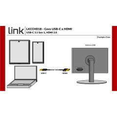 CAVO USB-C¨ MASCHIO - HDMI® MASCHIO CON HDCP 2.2 4K60HZ MT 1,80