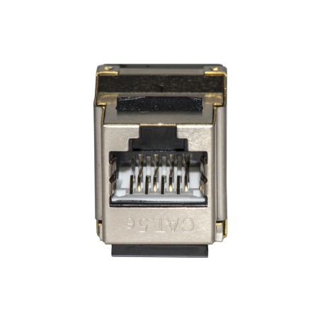 INSERTO JACK SCHERMATO RJ45 8 POLI CAT 5E 180° PER RETI