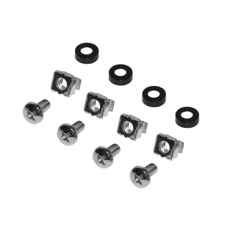 PANNELLO PATCH 19" VUOTO IN METALLO PER 8 KEYSTONE JACK NERO