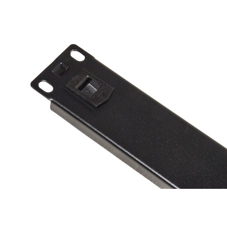 PANNELLO CIECO 1 UNITA' PER ARMADI RACK 19" COLORE NERO CHIUSURA A SCATTO