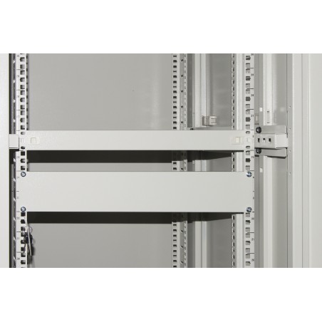 PANNELLO CIECO 2 UNITA' PER ARMADI RACK 19" COLORE GRIGIO CHIUSURA A SCATTO