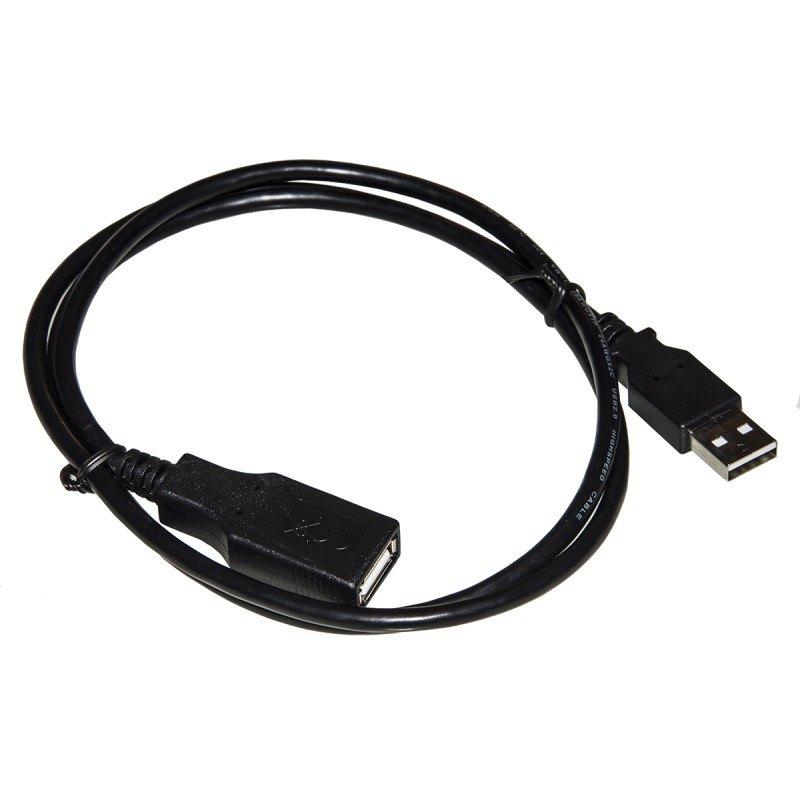 CAVO USB 2.0 MASCHIO/FEMMINA RAME CONNETTORE FEMMINA ISOLATO MT 1