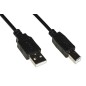 CAVO USB 2.0 CONNETTORI A-B IN RAME MT. 1,80 COLORE NERO CAVO USB 2.0 CONNETTORI A-B IN RAME MT. 1,80 COLORE NERO