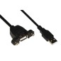 CAVO USB CONNETTORE A MASCHIO/A FEMMINA DA PANNELLO MT. 1