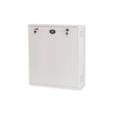 BOX A MURO PER DVR, 2 CHIAVI, 2 SWITCH PER ALLARMI BIANCO, CM 53X13X65