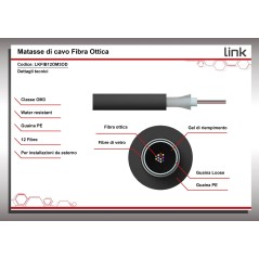 CAVO FIBRA OTTICA DA ESTERNO DIELETTRICO OM3 ANTIRODITORE 12 FIBRE (AL METRO)