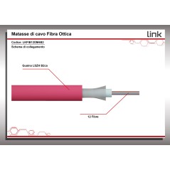 CAVO FIBRA OTTICA 12 FIBRE LOOSE OM4 ANTIRODITORE LSZH CLASSE B2CA (AL METRO)