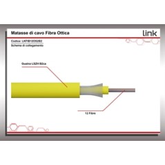 CAVO FIBRA OTTICA 12 FIBRE LOOSE OS2 ANTIRODITORE LSZH CLASSE B2CA (AL METRO)