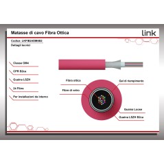 CAVO FIBRA OTTICA 24 FIBRE LOOSE OM4 ANTIRODITORE LSZH CLASSE B2CA (AL METRO)