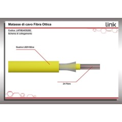 CAVO FIBRA OTTICA 24 FIBRE LOOSE OS2 ANTIRODITORE LSZH CLASSE B2CA (AL METRO)