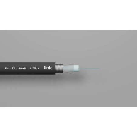 CAVO FIBRA OTTICA 4 FIBRE ARMATO DA ESTERNO/INTERNO ANTIRODITORE OM4 (AL METRO)
