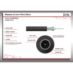 CAVO FIBRA OTTICA DA ESTERNO DIELETTRICO OS2 ANTIRODITORE 4 FIBRE (AL METRO)