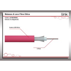 CAVO FIBRA OTTICA 8 FIBRE LOOSE OM4 ANTIRODITORE LSZH CLASSE B2CA (AL METRO)