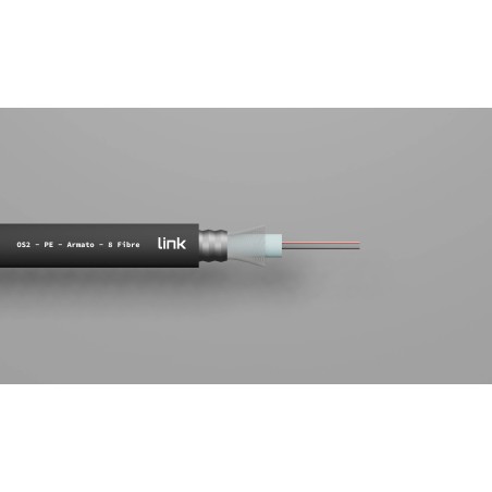 CAVO FIBRA OTTICA 8 FIBRE ARMATO DA ESTERNO/INTERNO ANTIRODITORE OS2 (AL METRO)