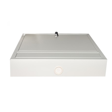 ARMADIO A MURO PER LAPTOP CON CHIUSURA A CHIAVE COLORE GRIGIO