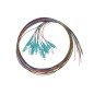 SET 12 CAVI PIGTAIL FIBRA OTTICA COLORATI CONNETTORI LC OM3 SIMPLEX 2 MT