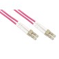 CAVO FIBRA OTTICA LC A LC MULTIMODE DUPLEX OM4 50/125 MT.3