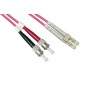 CAVO FIBRA OTTICA LC A ST MULTIMODE DUPLEX OM4 50/125 MT.10