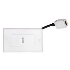PLACCA MOD 503 CON CONNETTORI HDMI® FEMMINA/FEMMINA CON CAVETTO CM 14
