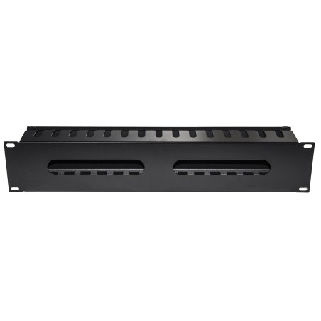 PANNELLO GUIDACAVI PER ARMADI RACK 19" 2U A GABBIA NERO 483X88X70 MM IN METALLO
