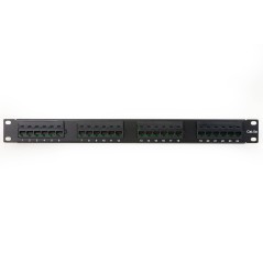 PANNELLO PATCH 24 PORTE 19" UTP CATEGORIA 5E MORSETTIERA TIPO 110 IDC