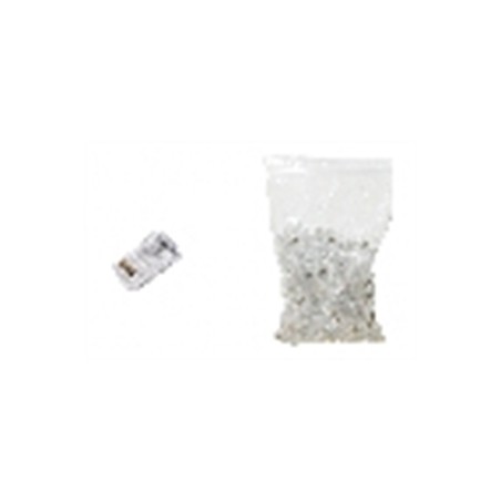 CONFEZIONE 100 CONNETTORI 8 POLI CAT 6 NON SCHERMATI RJ45 CONTATTI DORATI 50 MICRON PER CAVO FLESSIBILE DATI E POE