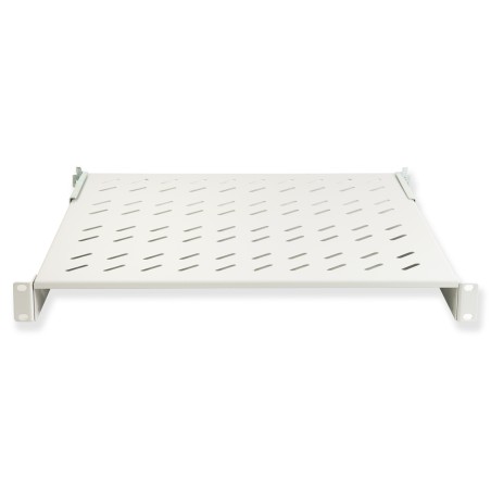RIPIANO PER ARMADIO 19" 1 UNITA' PROFONDITA' 450 MM. (UNIVERSALE) 4 ATTACCHI (FRONTALE+POSTERIORE) COLORE GRIGIO