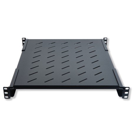 RIPIANO PER ARMADIO RACK 19" ALLUNGABILE 650 MM CON 4 AGGANCI NERO