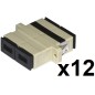 CONFEZIONE 12 ADATTATORI FIBRA OTTICA SC/SC MULTIMODE DUPLEX OM2