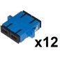CONFEZIONE 12 ADATTATORI FIBRA OTTICA SC/SC SINGLEMODE DUPLEX