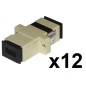 CONFEZIONE 12 ADATTATORI FIBRA OTTICA SC/SC MULTIMODE SIMPLEX OM2 UPC