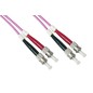 CAVO FIBRA OTTICA ST A ST MULTIMODE DUPLEX OM4 50/125 MT.2