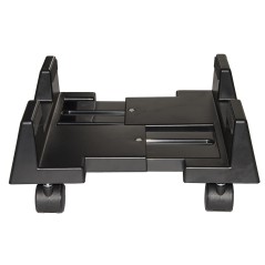 SUPPORTO COMPUTER VERTICALE CON RUOTE COLORE NERO