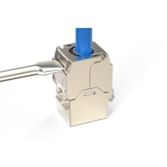 DIGITUS MODULO KEYSTONE CORPO COMPATTO CAT 6A, SCHERMATO, CONNESSIONE DI MONTAGGIO SENZA ATTREZZI