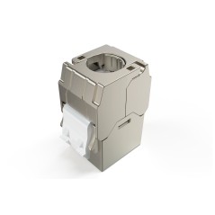 DIGITUS MODULO KEYSTONE CORPO COMPATTO CAT 6A, SCHERMATO, CONNESSIONE DI MONTAGGIO SENZA ATTREZZI